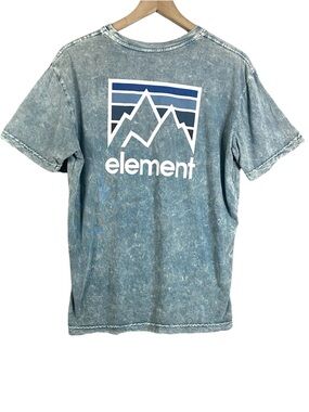 Element Men's Joint Short Sleeve Crewneck Tee Shirt in Blue/Green Size Medium